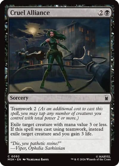 Cruel Alliance Marvel Super Heroes Magic card