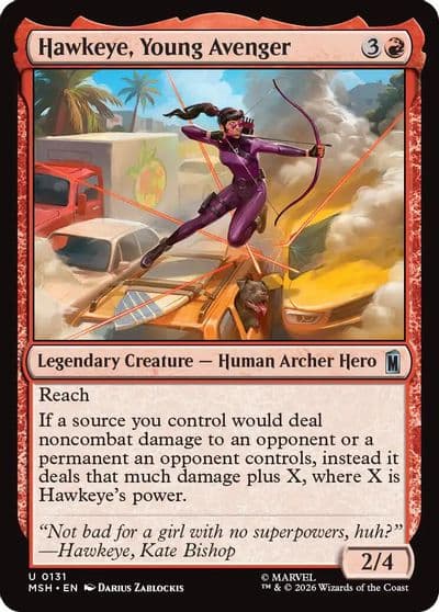 Hawkeye Young Avenger Marvel Super Heroes Magic card
