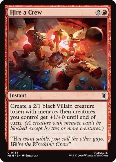 Hire a Crew Marvel Super Heroes Magic card