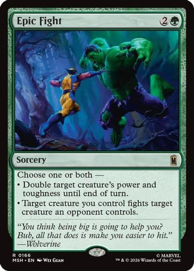 Epic Fight Marvel Super Heroes Magic card