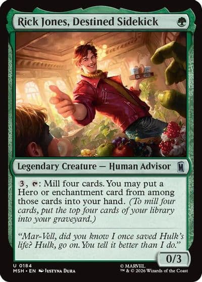 Rick Jones Destined Sidekick Marvel Super Heroes Magic card