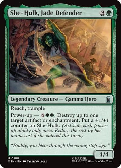 She Hulk Jade Defender Marvel Super Heroes Magic card