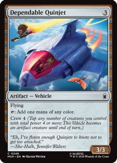Dependable Quinjet Marvel Super Heroes Magic card