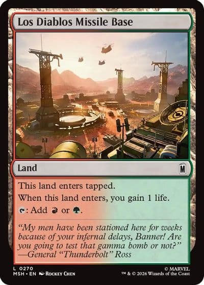 Los Diablos Missile Base Marvel Super Heroes Magic card