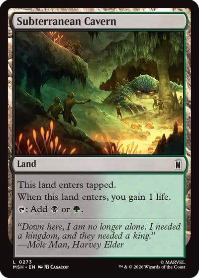Subterranean Cavern Marvel Super Heroes Magic card