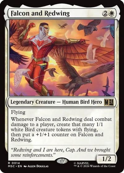 Falcon and Redwing Commander: Marvel Super Heroes Magic card