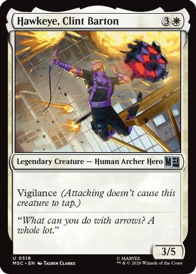 Hawkeye Clint Barton 0518 Commander: Marvel Super Heroes Magic card