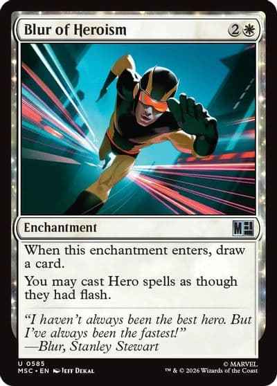 Blur of Heroism Commander: Marvel Super Heroes Magic card