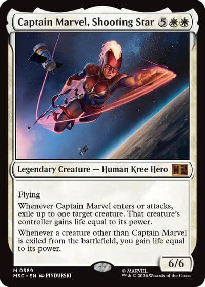 Captain Marvel Shooting Star Commander: Marvel Super Heroes Magic card