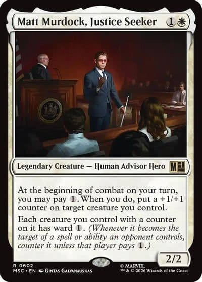 Matt Murdock Justice Seeker Commander: Marvel Super Heroes Magic card