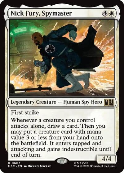 Nick Fury Spymaster Commander: Marvel Super Heroes Magic card
