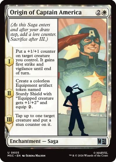Origin of Captain America Commander: Marvel Super Heroes Magic card