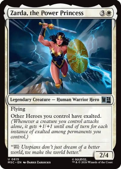 Zarda the Power Princess Commander: Marvel Super Heroes Magic card