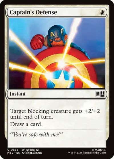 Captains Defense 0836 Commander: Marvel Super Heroes Magic card