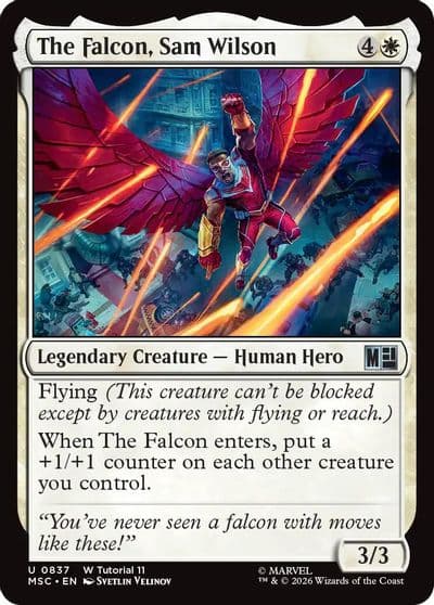 The Falcon Sam Wilson 0837 Commander: Marvel Super Heroes Magic card