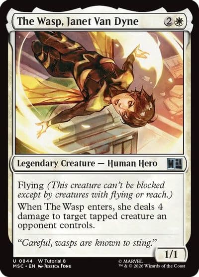 The Wasp Janet Van Dyne 0844 Commander: Marvel Super Heroes Magic card