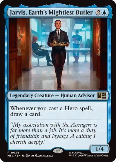 Jarvis Earths Mightiest Butler Commander: Marvel Super Heroes Magic card