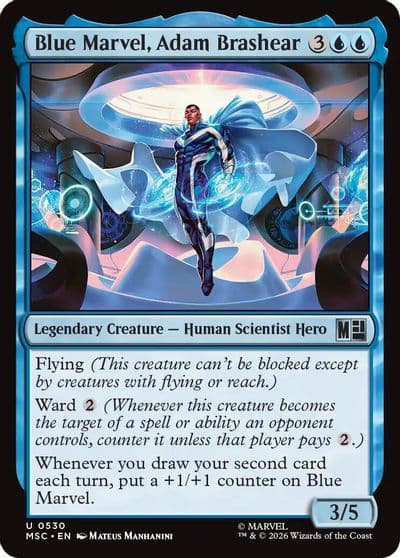 Blue Marvel Adam Brashear Commander: Marvel Super Heroes Magic card