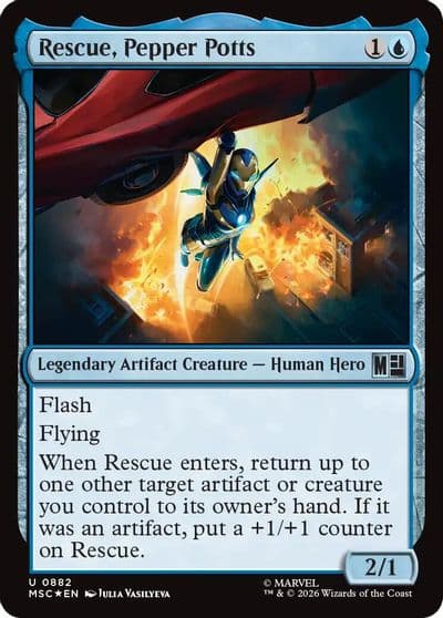 Rescue Pepper Potts Surge Foil Commander: Marvel Super Heroes Magic card