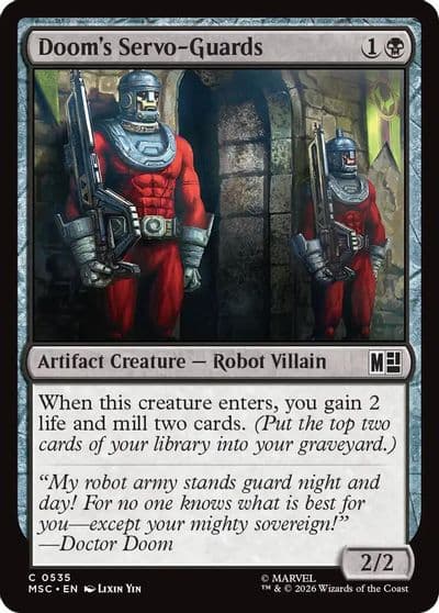 Dooms Servo Guards Commander: Marvel Super Heroes Magic card