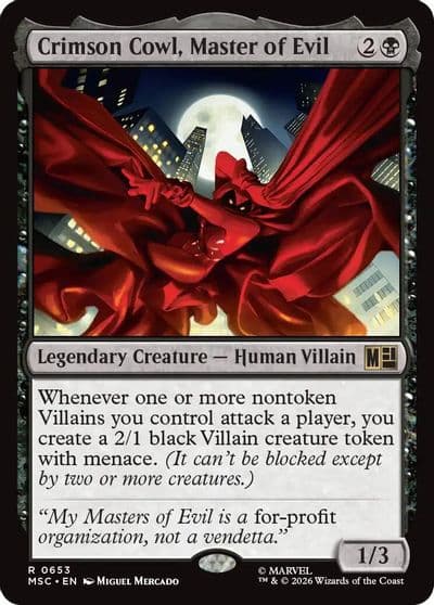 Crimson Cowl Master of Evil Commander: Marvel Super Heroes Magic card