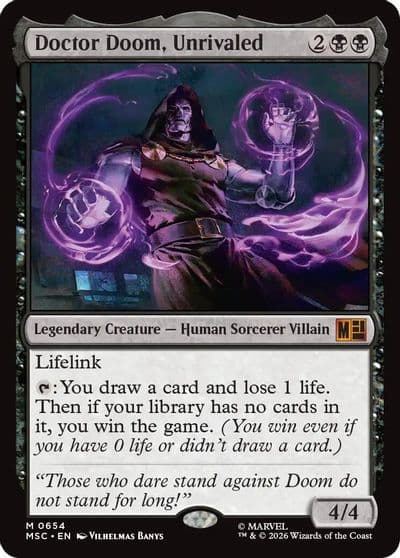 Doctor Doom Unrivaled Commander: Marvel Super Heroes Magic card