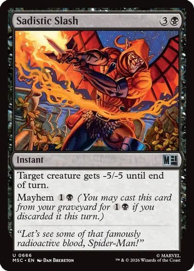 Sadistic Slash Commander: Marvel Super Heroes Magic card