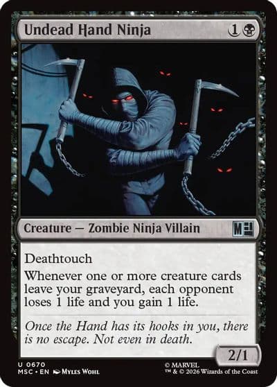 Undead Hand Ninja Commander: Marvel Super Heroes Magic card