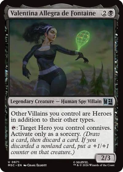 Valentina Allegra de Fontaine Commander: Marvel Super Heroes Magic card