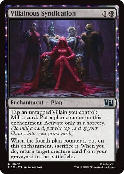 Villainous Syndication Commander: Marvel Super Heroes Magic card