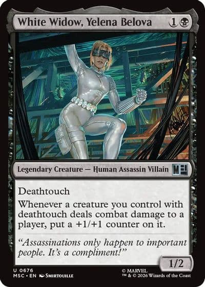 White Widow Yelena Belova Commander: Marvel Super Heroes Magic card
