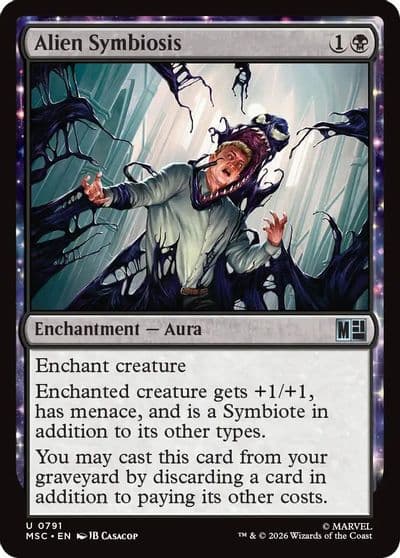 Alien Symbiosis Commander: Marvel Super Heroes Magic card