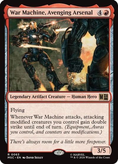 War Machine Avenging Arsenal Commander: Marvel Super Heroes Magic card