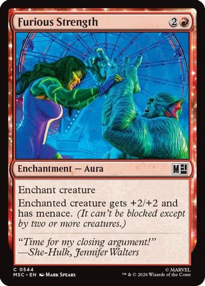 Furious Strength Commander: Marvel Super Heroes Magic card