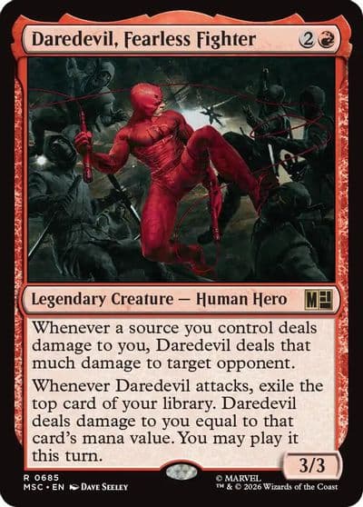 Daredevil Fearless Fighter Commander: Marvel Super Heroes Magic card