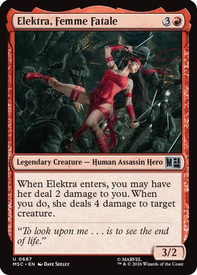 Elektra Femme Fatale Commander: Marvel Super Heroes Magic card