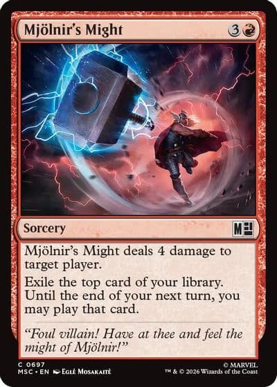 Mjolnirs Might Commander: Marvel Super Heroes Magic card