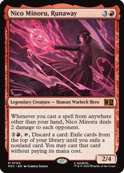 Nico Minoru Runaway Commander: Marvel Super Heroes Magic card