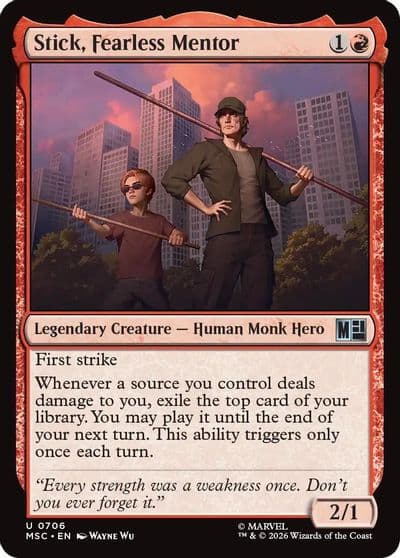 Stick Fearless Mentor Commander: Marvel Super Heroes Magic card