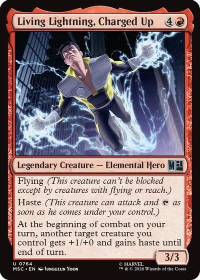 Living Lightning Charged Up Commander: Marvel Super Heroes Magic card