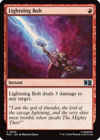 Lightning Bolt Commander: Marvel Super Heroes Magic card