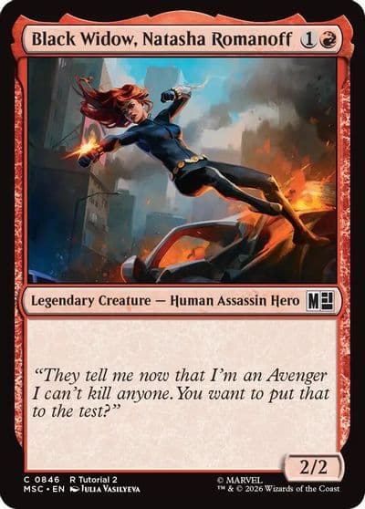 Black Widow Natasha Romanoff 0846 Commander: Marvel Super Heroes Magic card