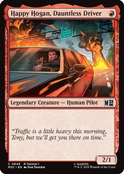 Happy Hogan Dauntless Driver 0849 Commander: Marvel Super Heroes Magic card