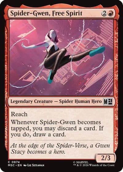 Spider Gwen Free Spirit Commander: Marvel Super Heroes Magic card