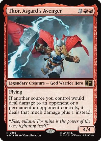 Thor Asgards Avenger Surge Foil Commander: Marvel Super Heroes Magic card