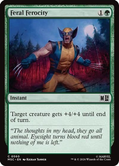 Feral Ferocity Commander: Marvel Super Heroes Magic card