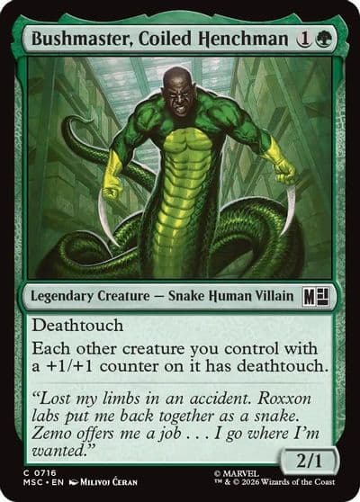 Bushmaster Coiled Henchman Commander: Marvel Super Heroes Magic card