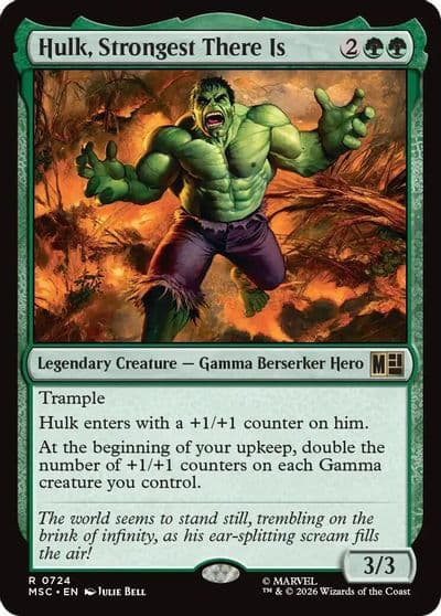 Hulk Strongest There Is Commander: Marvel Super Heroes Magic card