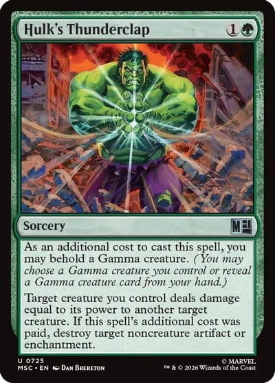 Hulks Thunderclap Commander: Marvel Super Heroes Magic card