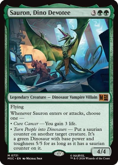 Sauron Dino Devotee Commander: Marvel Super Heroes Magic card
